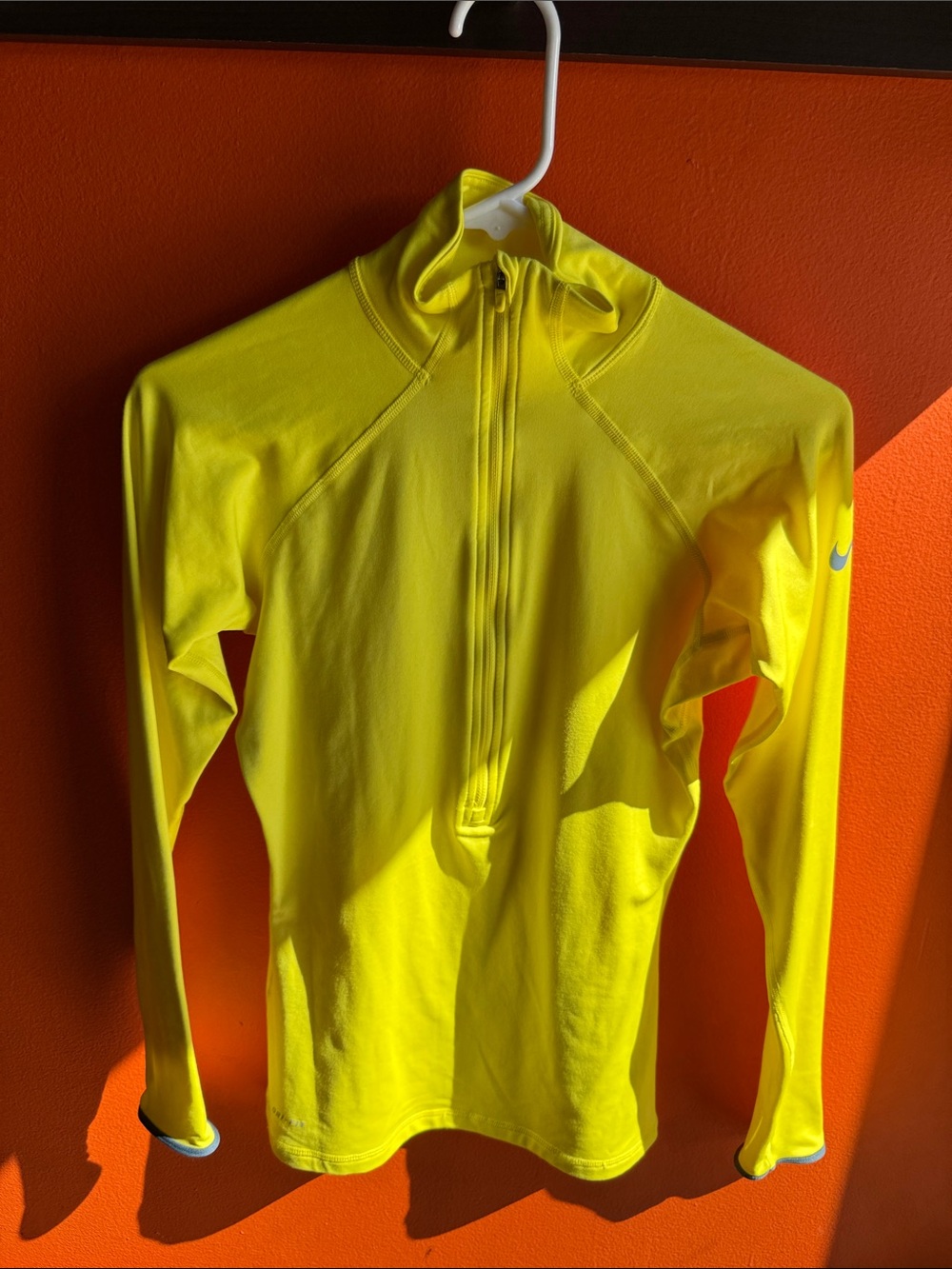 Nike Neon Yellow Half-Zip Performance Hoodie